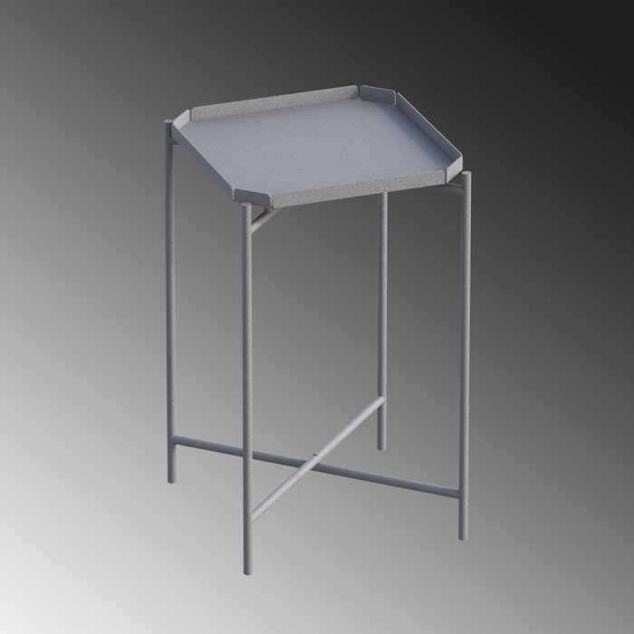 Hanah Home SHB-008-C Mesa de Centro 46x56x46 cm Metal Gris